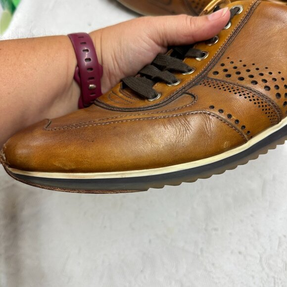 Magnanni Brown Cristian Dress Sneakers Leather Made in Spain Style 15745 main image 11